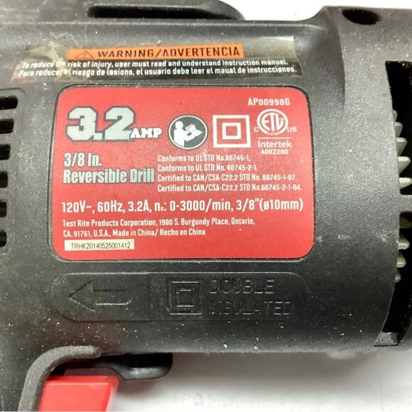 Ultra Steel 3.2 Amp 3/8" Electric Drill - Picture 4 of 4